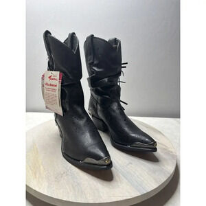 Capezio Black Ankle Boots with Silver Accents